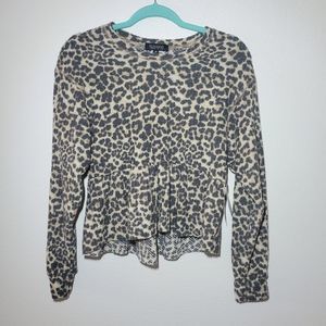 LA LA land cheetah print peplum top small